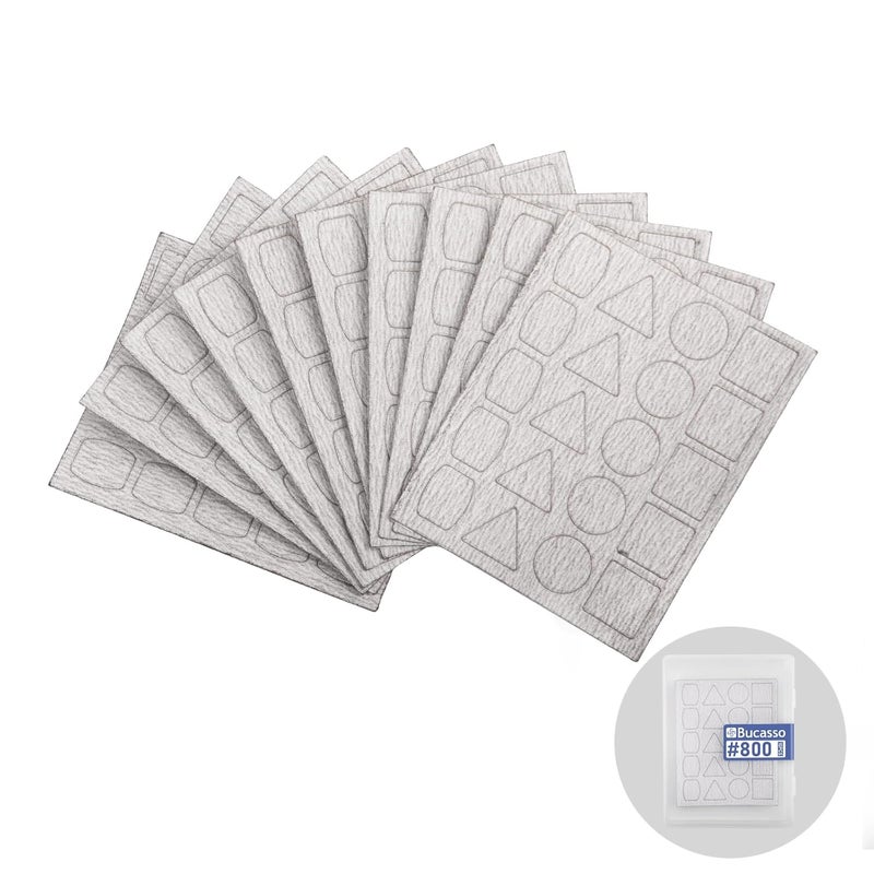 Bucasso Sanderpaper for Pen Sander PLH-1000, PLH-2000, 800 Grits 10pcs with Each 20 Pads - Image 1